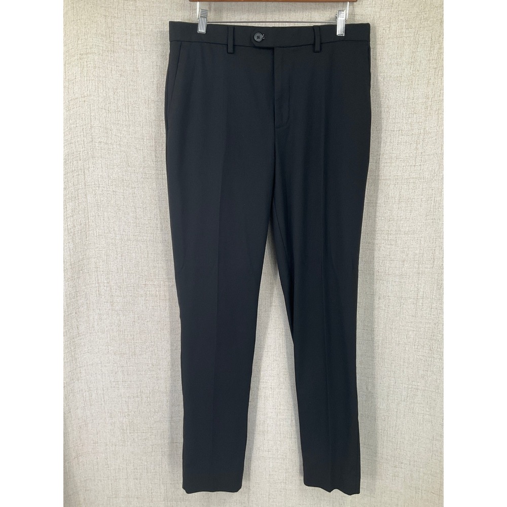 Banana Republic Dress Pants Mens 32x33 Black Tailored Fit Classic Professional